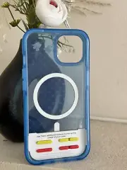 Tech21 Evo Check Flex Case Cover for iPhone 14 Shock Resistant - Tranquil Blue