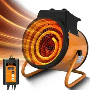 Greenhouse Heater with Digital Thermostat, 1500W Portable Outdoor Heater with Ov