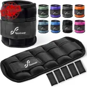 Adjustable Ankle Weights 4lb Pair, Wrist/Leg Straps for Walking & Workout