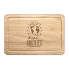 World's Best Brother Rectangular Wooden Chopping Board - Funny Gift Present