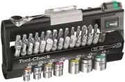 TOOL-CHECK AUTOMOTIVE 1 BITS ASSORTMENT RATCHET + SOCKETS