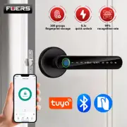WiFi Smart Fingerprint Keyless Door Lock Biometric With Handle & TUYA APP