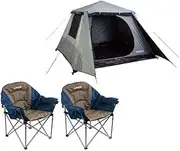Kings 4-6 Person Tent Waterproof Polyester Quick Set up + 2X Sofa Chair