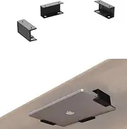 ZZHDESBY Under Desk Laptop Mount Under Desk Laptop Drawer with Adhesive & Screw Fit for Macbooks, Keyboard, Routers, Modems, Cable Box, Network Switch and More (Black)