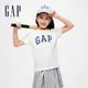 Gap 兒童裝 Logo純棉圓領短袖T恤-米白色(890880)
