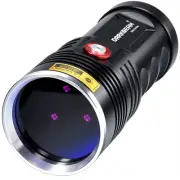 Blacklight UV Flashlight 365nm Woods lamp, Powerful USB Rechargeable 36W LED ...