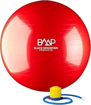 Static Strength Exercise Stability Gym Ball with Pump, Red, 75 cm