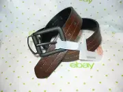 Wonder Nation Boy's Reversible Casual Belt Size XS/S (4/7) Black Brown Leather