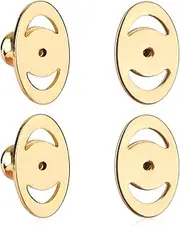 [PEUTIER] 4pcs Earring Backs, Earring Backs for Droopy Ears, Earring Safety Backs, Metal Earring Lock Replacements, Jewellery Aids Accessories for Large Studs Heavy Earrings (Gold)