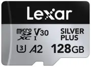 Lexar Silver Plus 128GB Micro SD Card Max 205MB/s MicroSDXC UHS-I Flash Memory C