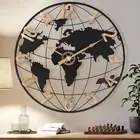 24 Inch Large Wall Clock for Living Room Decor,Big Modern Decorative Silent Meta