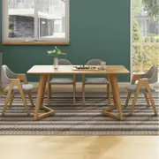 Leo Solid Timber Dining Table Triangle Foot Design 1.5m/1.3m