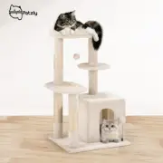 Petzly Cat Tree Tower Scratching Post Scratcher Condo Bed House 85cm Beige