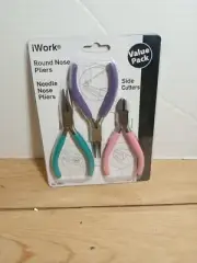 3 PC JEWELRY & CRAFT TOOLS SET ROUND NOSE PLIERS SIDE CUTTERS NEEDLE NOSE PLIERS