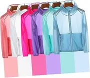 KONTONTY Lightweight Outdoor Sun Protection Clothing Storage Pouch Uv Coat for Men