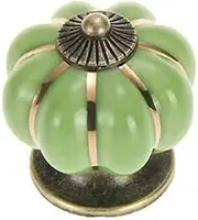 AIMALL Pumpkin Ceramic Vintage Door Knobs Cabinet Drawer Cupboard Kitchen Pull Handle- Pumpkin Cabinet Knobs Retro Dresser Knobs, 1.6" Cabinet & Dresser Pull Handles, Durable & Easy to Install