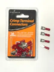 20pc set Red Female Insulated Spade 16-22AWG Wire Connector Crimp Terminal NGL