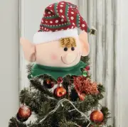 Elf Christmas Tree Topper Xmas Elf Ornament Festival Treetop Decoration