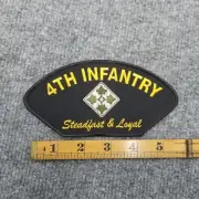 4th Infantry Patch For Hat Military US Army Steadfast & Loyal Veteran