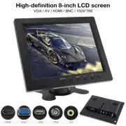 8 Inch Security Monitor TFT LCD Color Car Monitor Mini TV Computer VGA HDMI USB