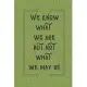 We Know What We Are But Not What We May Be William Shakespeare: Lined Blank Journal / Notebook With Inspirational Quote On The Cover. High quality.