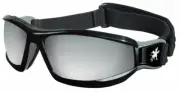 MCR Safety RP117S Swagger RP1 Series Black Safety Goggle with Silver Mirror Lens