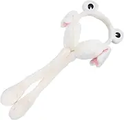 [VALICLUD] Plush Stylish Earmuff Furry Plush Ear Cap Novel Earmuff Plush Ear Cover Fluffy Rabbit Hat Fleece Frog Animals Artificial Wool Green