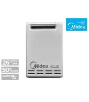 M26L/min Midea continuous flow gas hot water system.