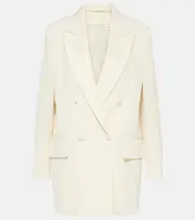 [Max Mara] Max Mara Monica double-breasted wool blazer UK 12 white