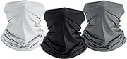 [YBVABE] Neck Gaiter & Cooling Face Mask Cover Neck Scarf - 3Pack UV Protection Breathable Face Bandanas, Neck Cover & Face Cover Shield for Fishing, Hiking, Outdoor Sports Activities for Men & Women