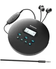CD Player Portable, Rechargeable Bluetooth 12Hr Personal CD Player Discman for