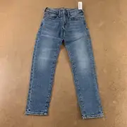 Old Navy Boys Size 8 Slim Bay Wash Denim Original Taper Built-In Flex Jeans NWT