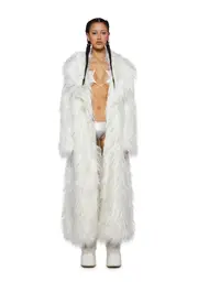 [Club Exx] Astro Arctic Faux Fur Coat - White