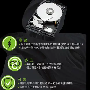 【希捷Seagate】新梭魚 HDD硬碟 3.5吋 (1TB / 2TB / 4TB)/現買再送硬碟支架