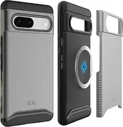 TUDIA Merge [Magsafe Compatible] Designed for Google Pixel 7 Case - Shockproof Slim Dual Layer Military Grade Rugged Protection (Metallic Slate)