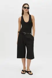 Phoebe Scoop Neck Bodysuit in Black - CAMILLA AND MARC® C&M