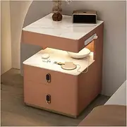 Bedside Table Bedside Table, Bedside Table Multifunctional Smart Bedside Table, Charging Bedroom Furniture Bedside Drawer Bedside Cabinet (Color : 03)