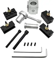 Spanners Mini CNC Quick Change Tool Lathe Tool Holder Post Cutter Holder Screw Kit Set Boring Bar Turning Facing Holder Wrench Tools