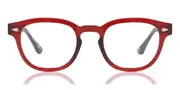 Square Clip-On Plastic Men's Glasses Online Burgundy Size 51 - Lenses Included - Private Health Rebate - Blue Light Block - SmartBuy Collection