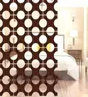 Round Modern Room Divider Panel, Ceiling Hanging Screen wooden partition