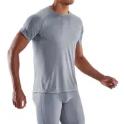 Skins Series-3 Men's Short Sleeve Top Mid Grey Running Activewear