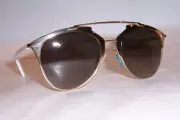 NEW CHRISTIAN DIOR REFLECTED/S 31U-HA ROSE GOLD/BROWN SUNGLASSES AUTHENTIC