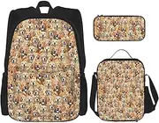 Labrador Retriever Dogs Print Travel Bag Adjustable Shoulder Straps Lunch Bag Pencil Case Large Capacity Bag, Black, One Size