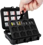 135 Slots Memory Card Case for SD & Micro SD & Cfexpress Type-A, Water-Resistant