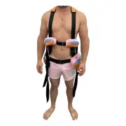 AW20 Moschino Couture Jeremy Scott Carrier Multiple Fanny Packs Trekking Harness