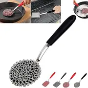 Chain Mail Scrubber Cast Iron Grill,Stainless Steel Steam Cleaner BBQ for Griddle