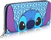 [Fast Forward] Disney Stitch Wallet Women | PU Leather Wristlet Wallets for Women | Stitch Blue Wristlet Wallet Purse | Stitch Accessories