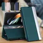 Bracket Leather Case with Stylus Pen Slot For Samsung Galaxy Z Fold 6 Fold 5 4 3