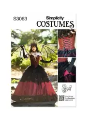 Simplicity Sew Pattern 3063 Ladies Fantasy Costume Corset & Skirt Size 6-14 New