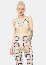 Sun Dazer Crochet Pant Set